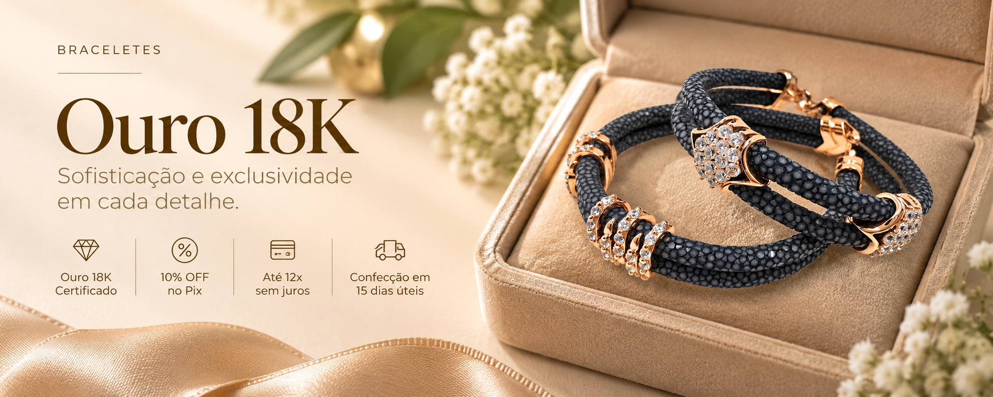 Braceletes em Ouro 18k — Marjouxs