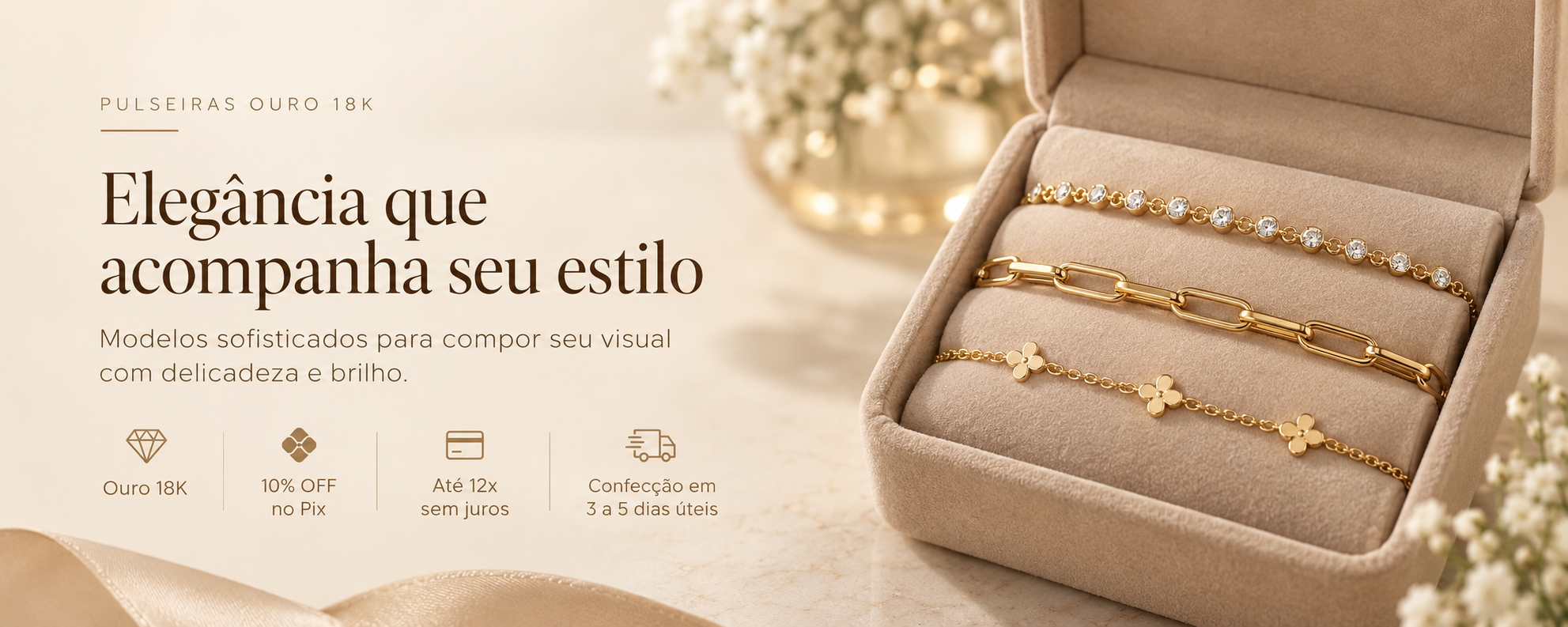 Pulseiras em Ouro 18k — Marjouxs