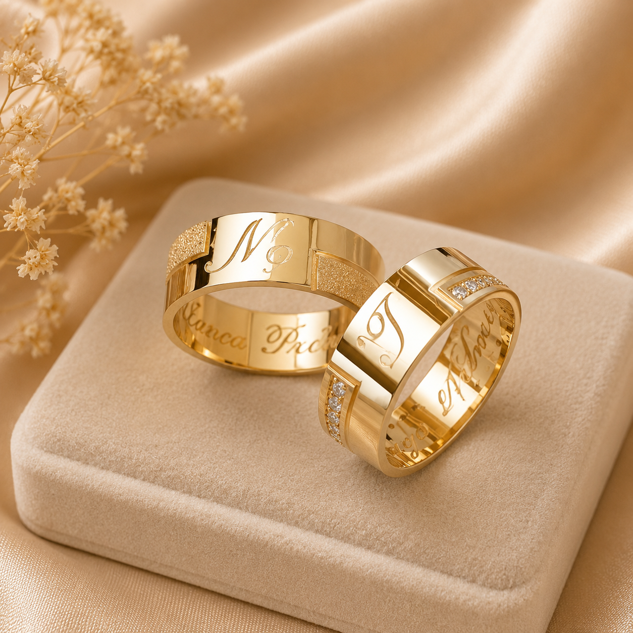 Aliança Ouro 18k Personalizado