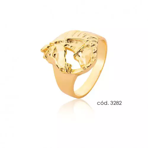 Anel Ouro 18k Cavalo