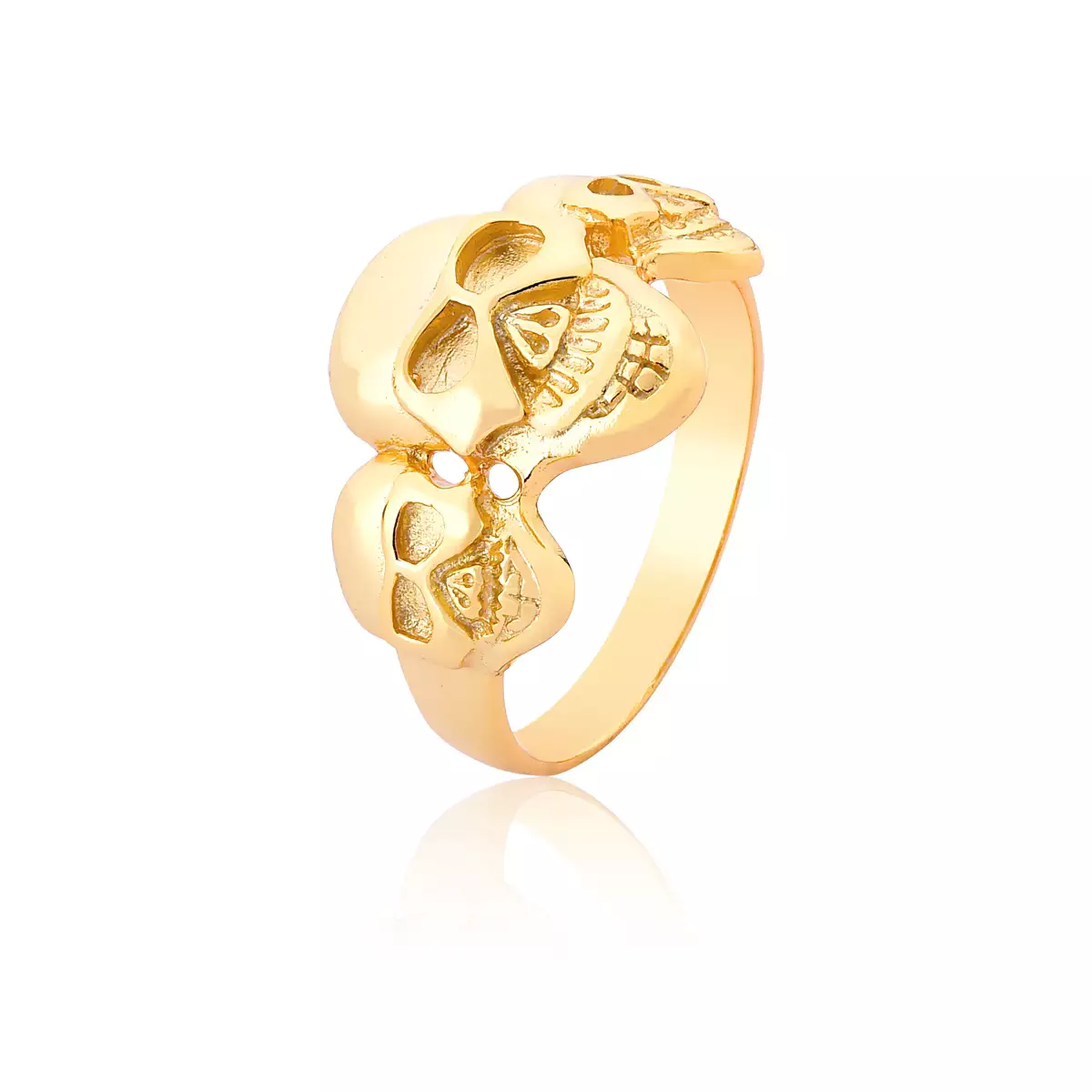 Anel Ouro 18k Caveira