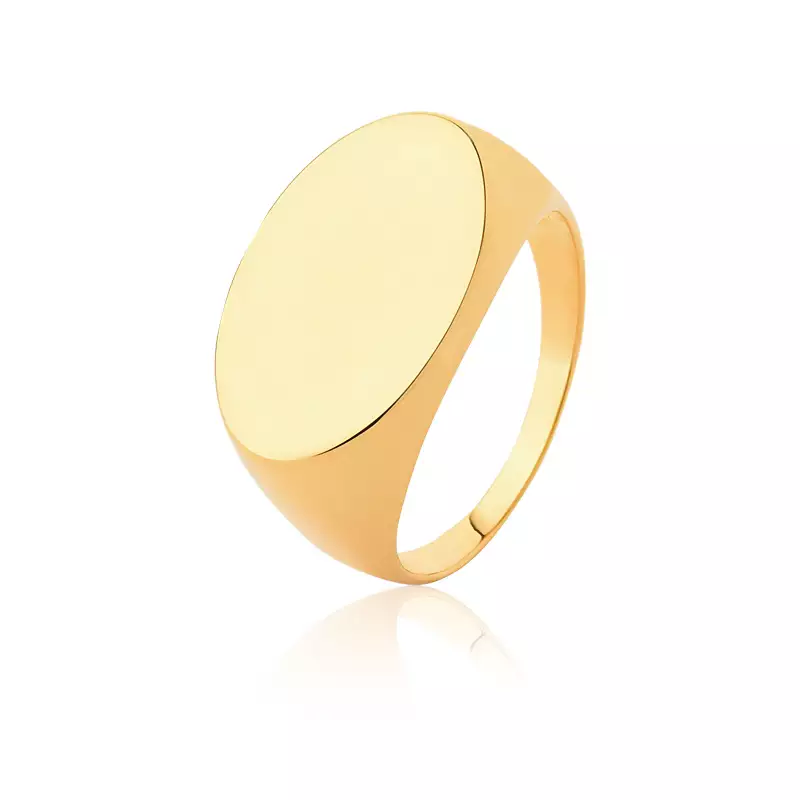 Anel Ouro 18k Chapa Liso