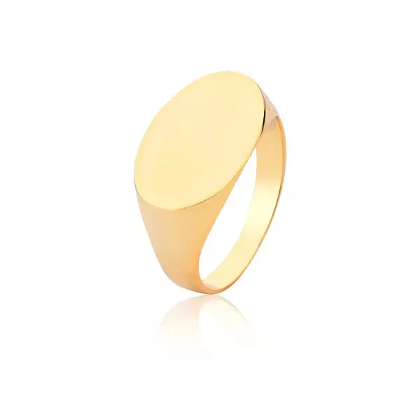 Anel Ouro 18k Chapa Liso