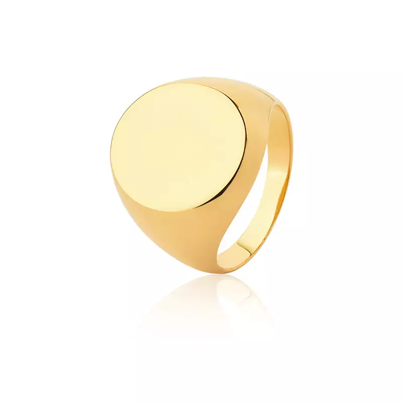 Anel Ouro 18k Chapa Liso