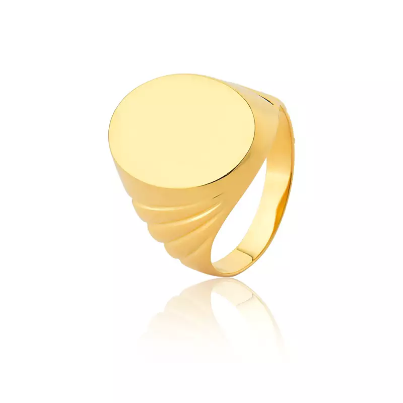 Anel Ouro 18k Chapa Liso