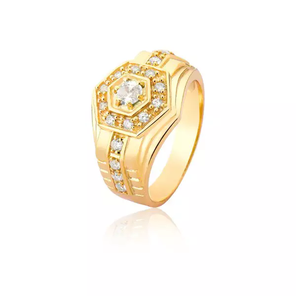 Anel Ouro 18k com Diamantes