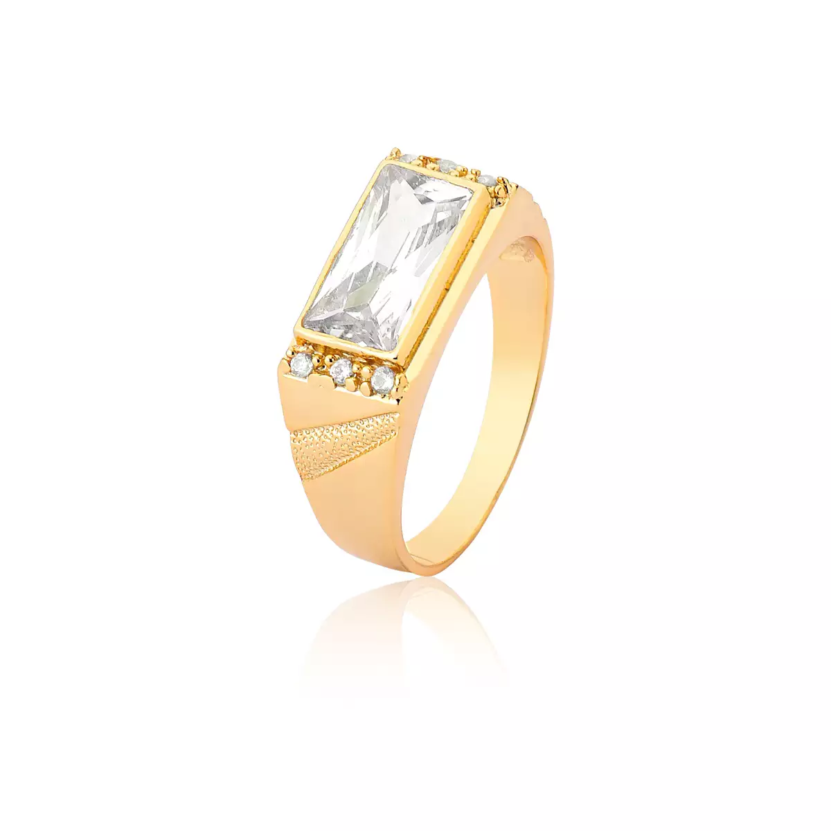 Anel Ouro 18k com Zircônia