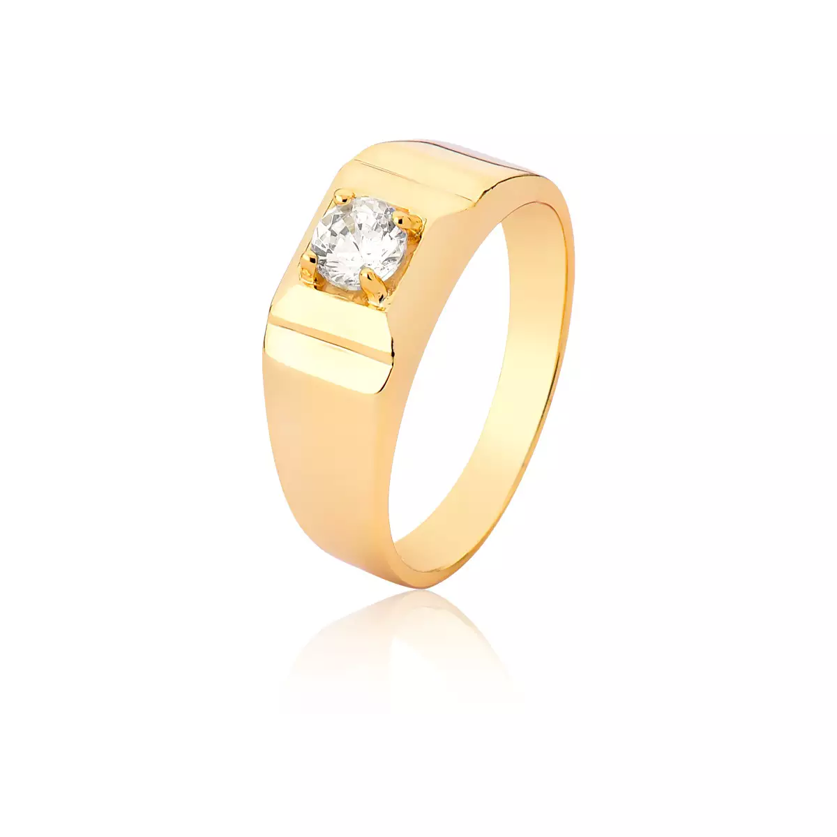 Anel Ouro 18k com Zircônia