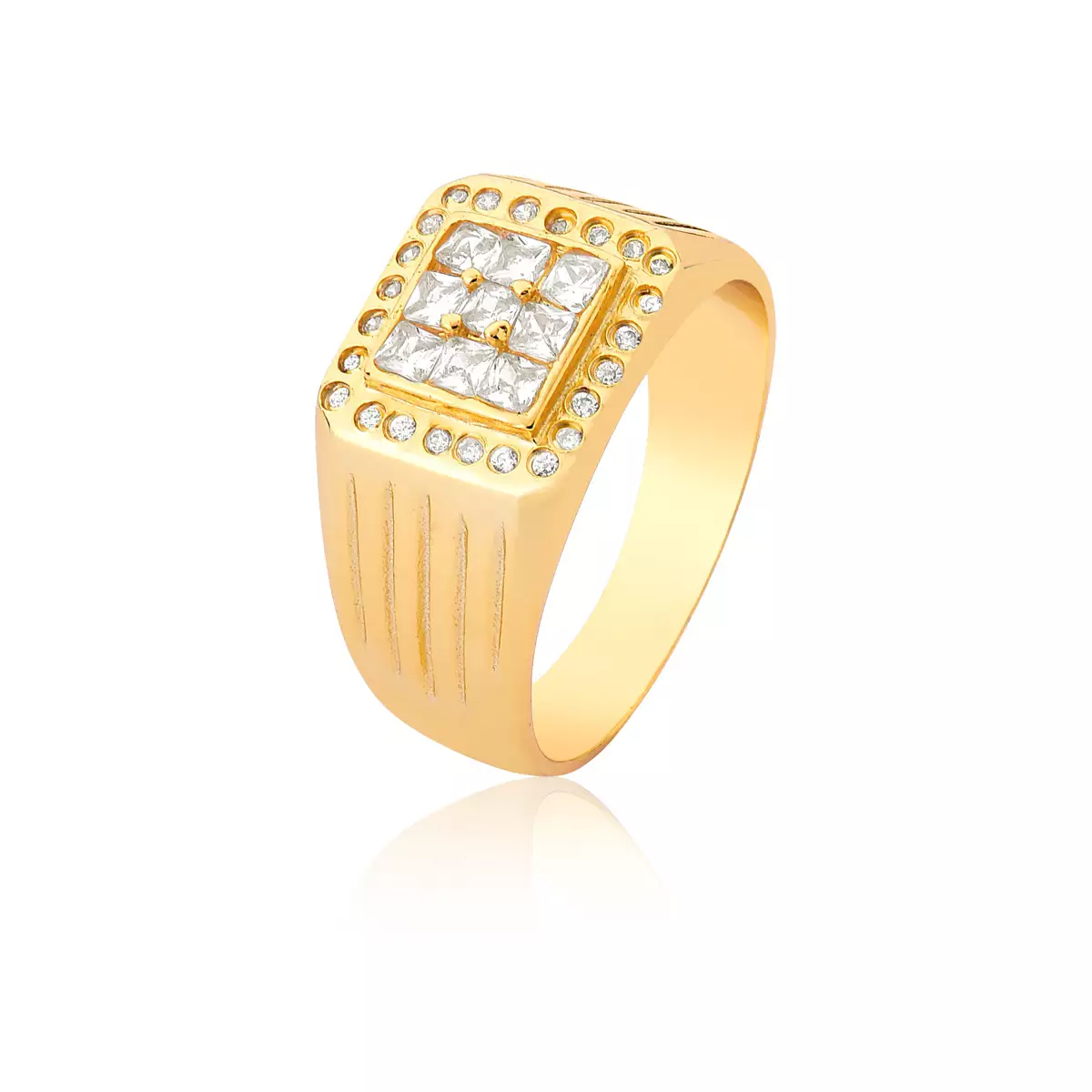 Anel Ouro 18k com Zirconias