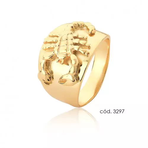 Anel Ouro 18k Escorpiao