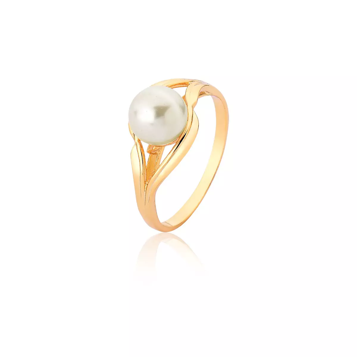 Anel de Pérola Natural em Ouro 18k