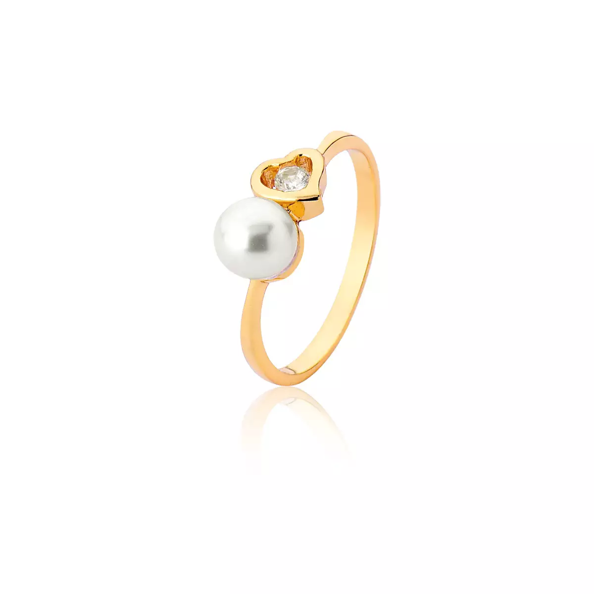Anel de Pérola Natural em Ouro 18k